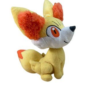 Tomy Pokemon Fennekin Plush Toy Stuffed Animal yellow orange plushie 2014 9"